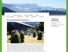 Tablet Screenshot of ferienhof-koesel.de